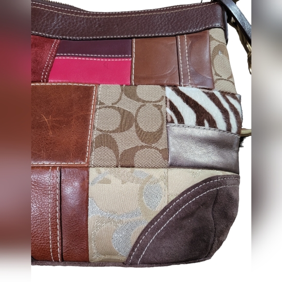 Vintage Coach Patchwork Shoulder Bag - Picture 8 of 12